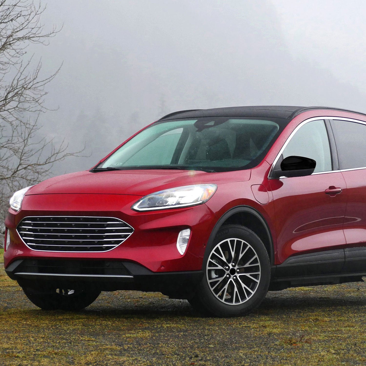 2020-2024 Ford Escape Mirror Cover Caps Gloss Black 2Pcs ABS Plastic