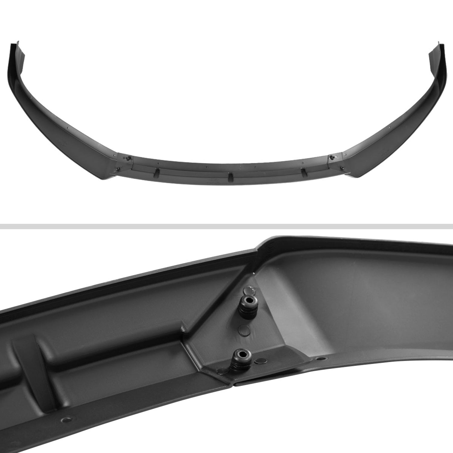 2016-2020 Tesla Model S Glossy Black 3Pcs Front Bumper Lip Splitter Kit