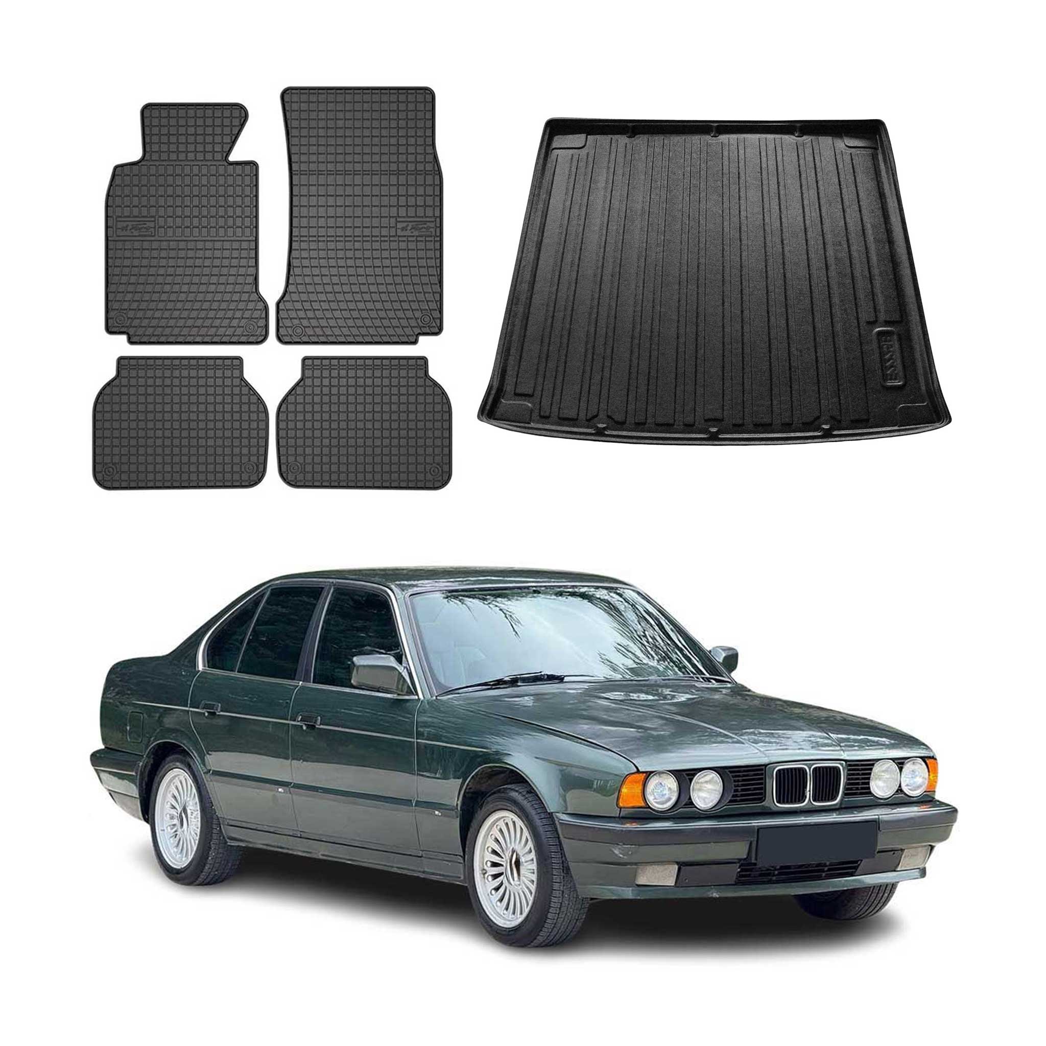 1999-2003 BMW 5 Series E39 Wagon Floor Mats & Cargo Liner Full Set All Weather
