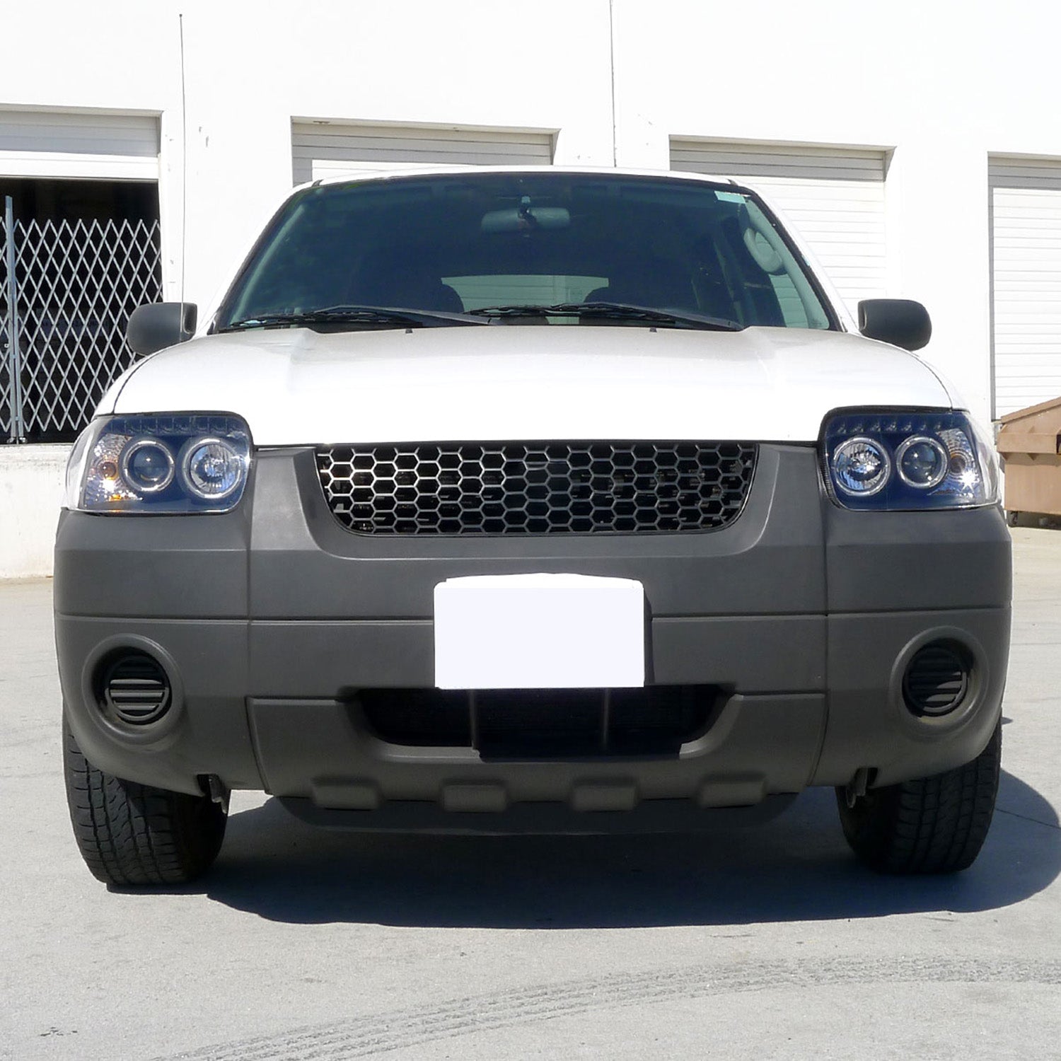 2005-2007 Ford Escape Dual Halo Projector Headlights SMD LED Light Strip Black