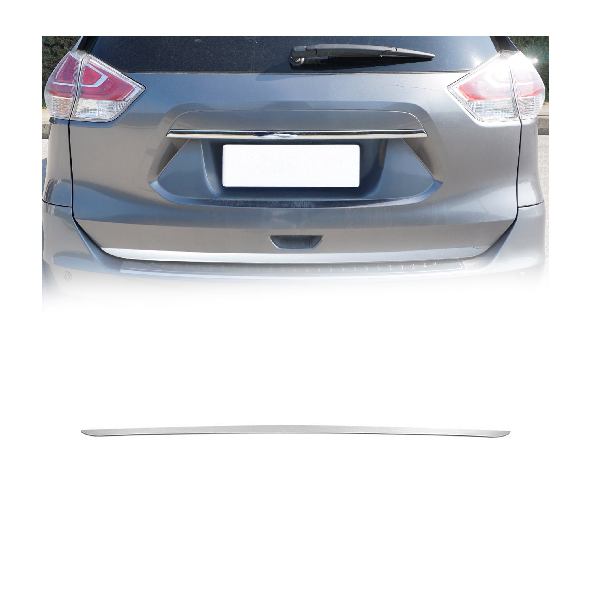 2017-2020 Nissan Rogue Rear Trunk Lid Molding Trim Stainless Steel Silver