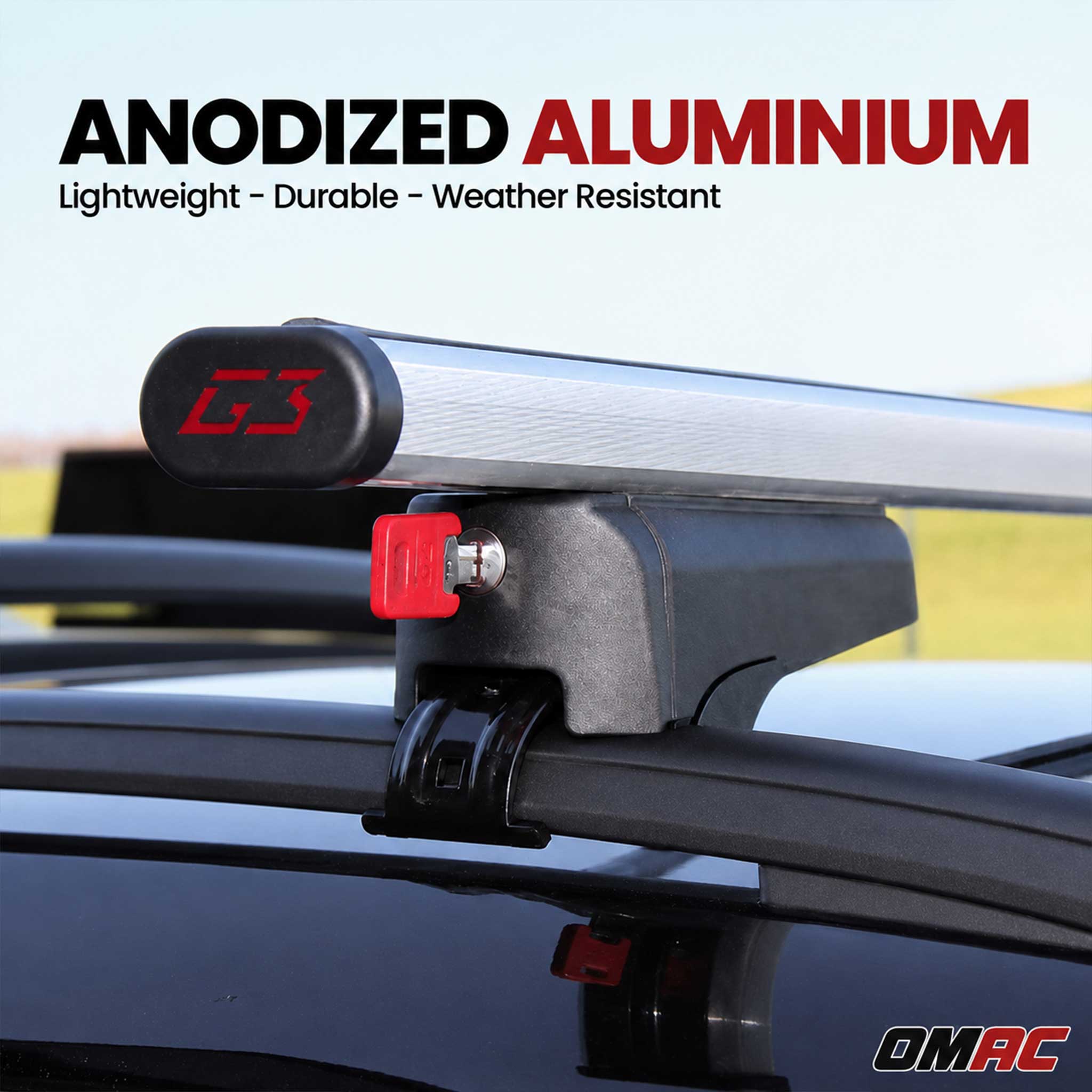 G3 Roof Racks for BMW X5 2007-2013 Aluminium Lockable 165Lbs Gray