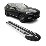 2018-2026 Volvo XC60 Side Step Nerf Bars Running Boards Silver Alu 2x