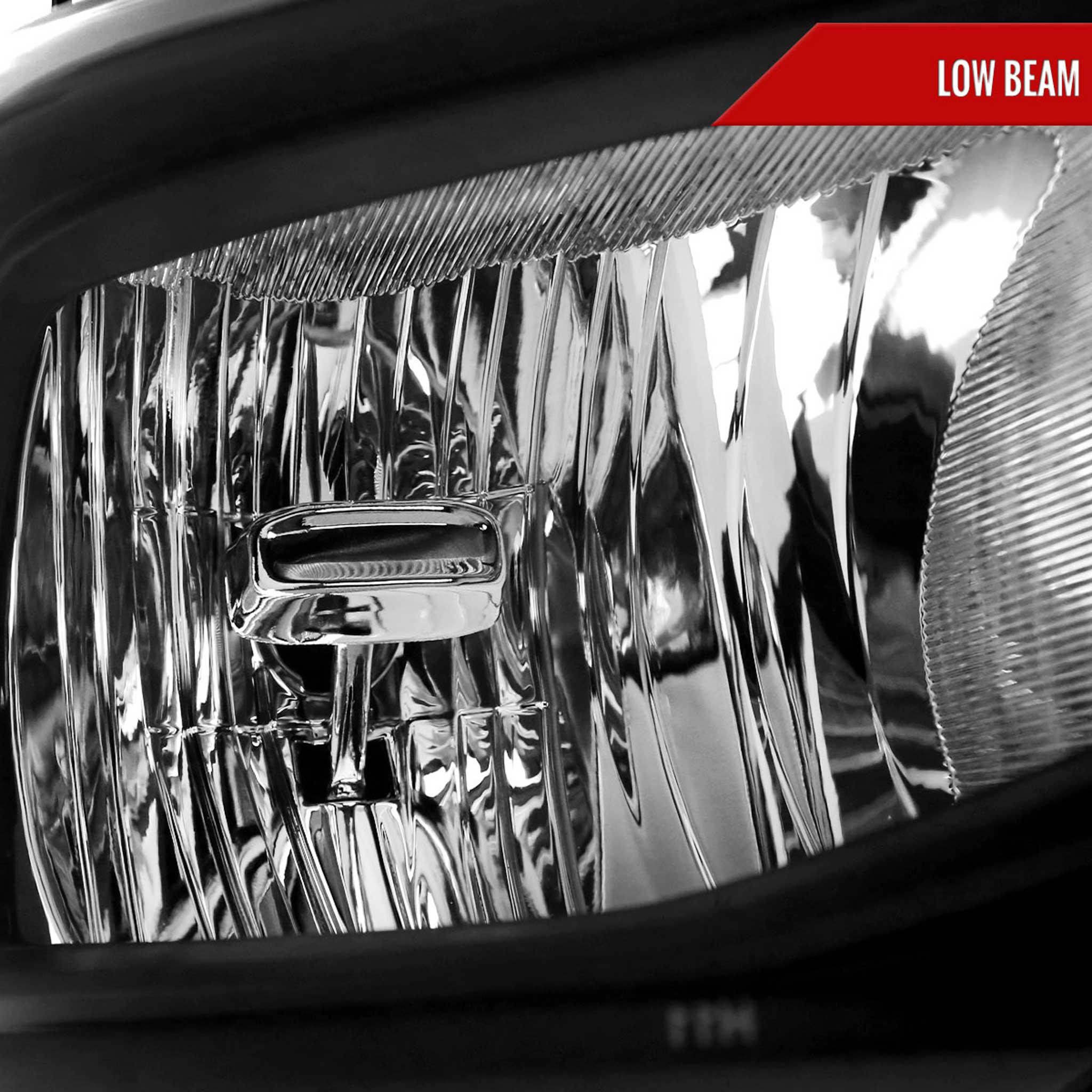 For Dodge RAM 2500 3500 2019-2024 Factory Style Crystal Headlight Passenger Side Only Black Housing Clear Lens