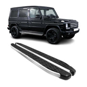 2007-2018 Mercedes G Class W463 Running Boards Side Steps Silver & Black