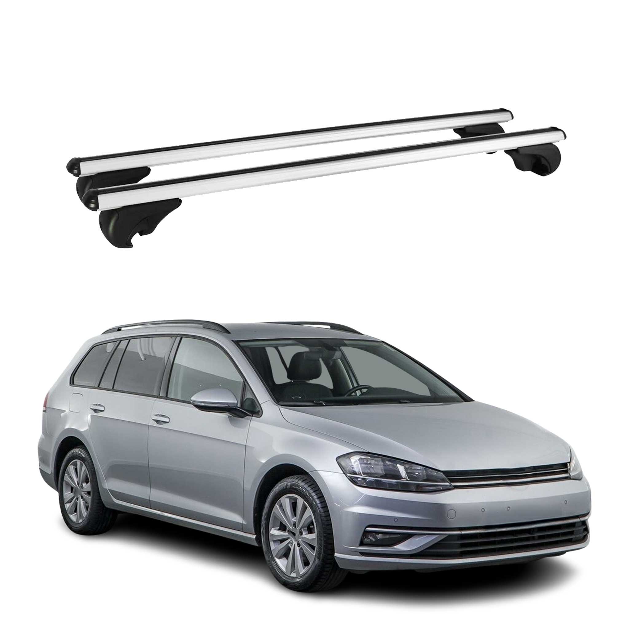 2015-2019 VW Golf Sportwagen Roof Rack Cross Bars Silver