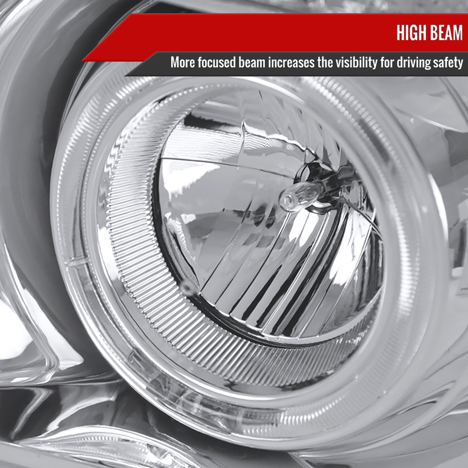 2011-2016 F-250 F-350 F-450 F-550 Dual Halo Headlights LED Signal Chrome