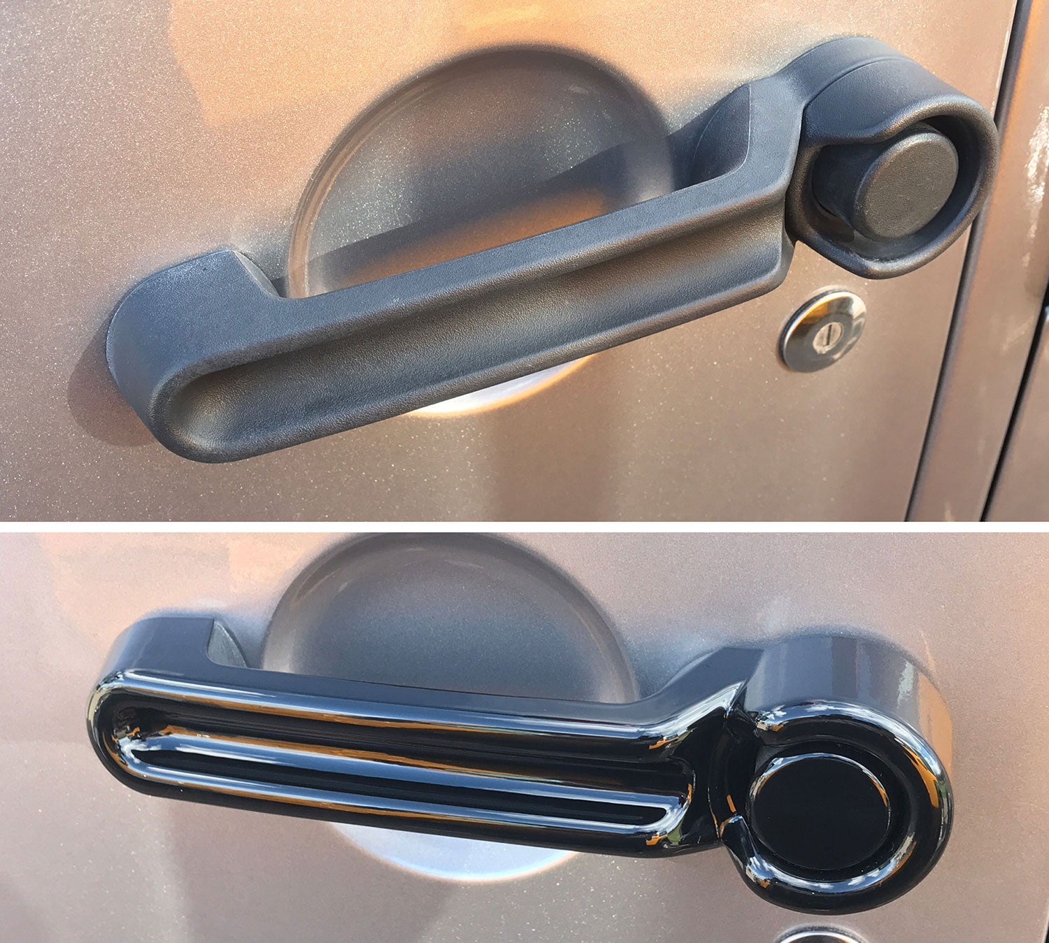 2007-2018 Jeep Wrangler Door Handle Cover Gloss Black 8Pcs ABS Plastic