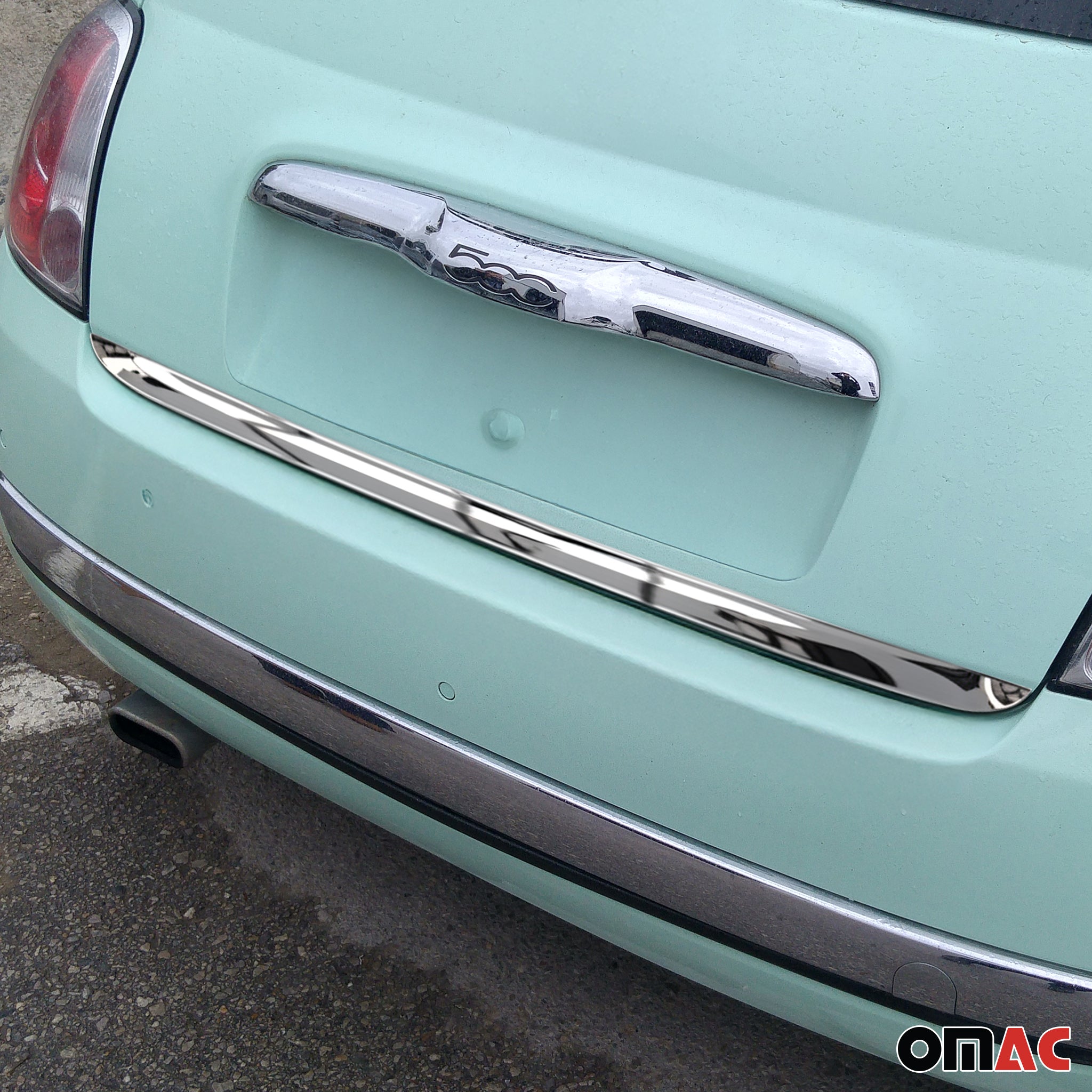 2012-2019 Fiat 500 Rear Trunk Molding Trim Stainless Steel Silver 1Pc