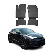 2018-2022 Toyota C-HR Floor Mats Liners Full Set All Weather Rubber Black