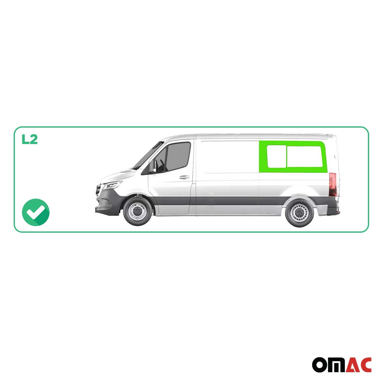 2010-2018 Mercedes Sprinter W906 Sliding Window Glass Rear Left Side L2
