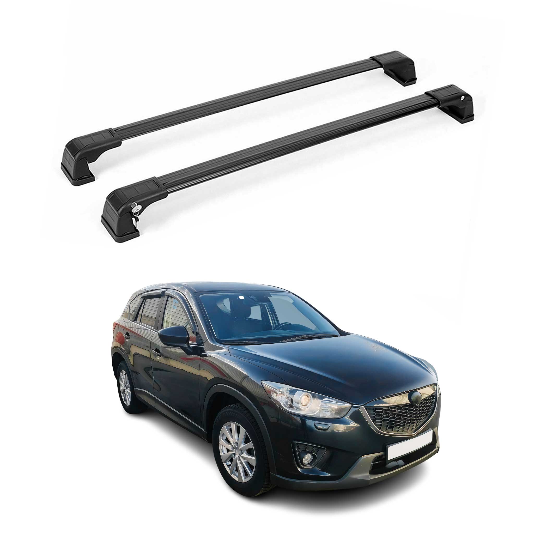 2013-2016 Mazda CX-5 Roof Rack Cross Bars Black