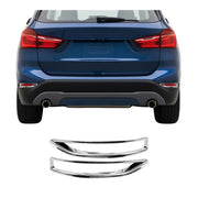 2016-2022 BMW X1 F48 xLine Rear Fog Light Lamp Frame Trim ABS Chrome 2 Pcs