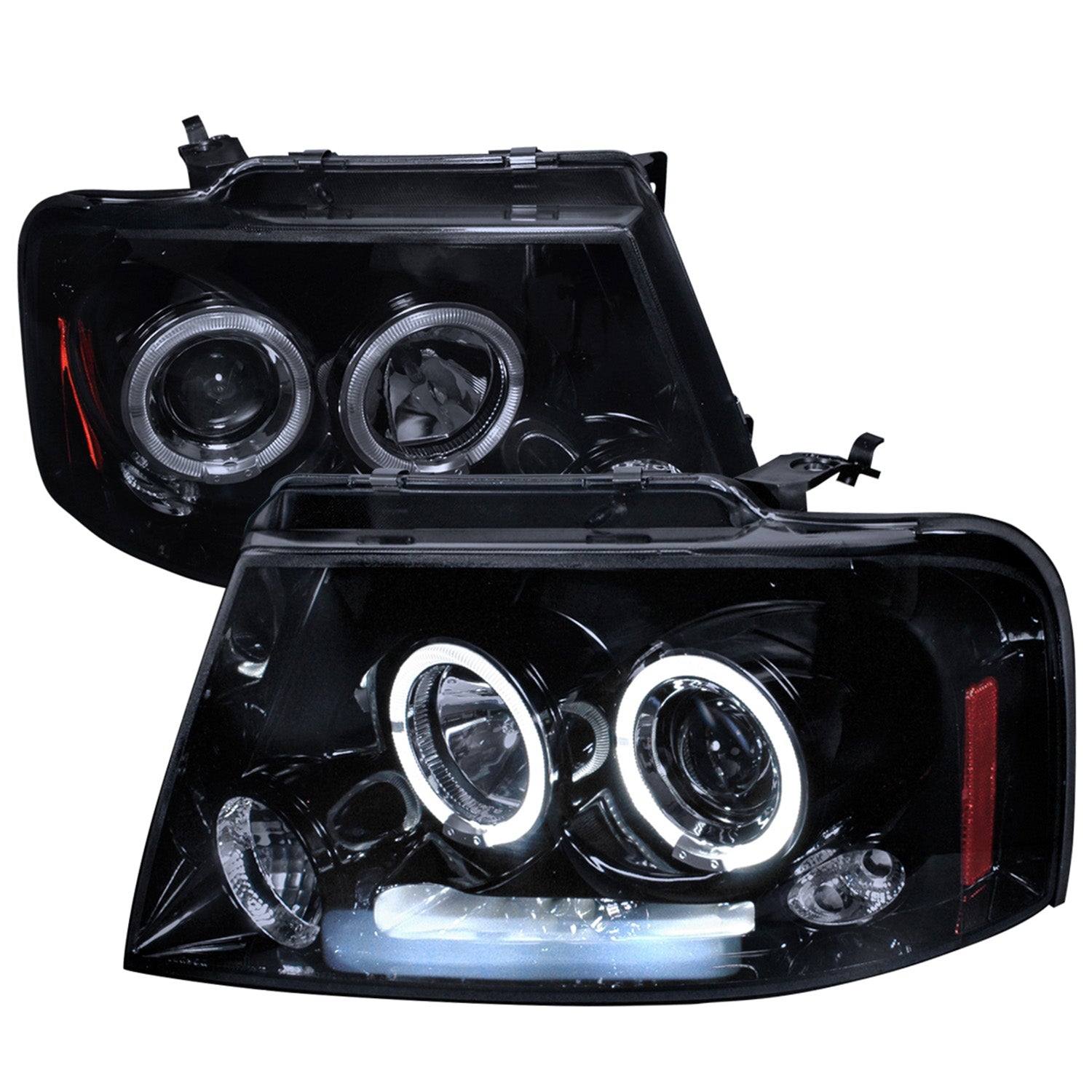 2004-2008 Ford F-150/ 06-2008 Lincoln Mark LT Dual Halo Headlights Smoke