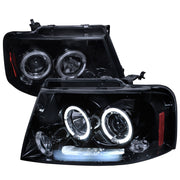 2004-2008 Ford F-150/ 06-2008 Lincoln Mark LT Dual Halo Headlights Smoke