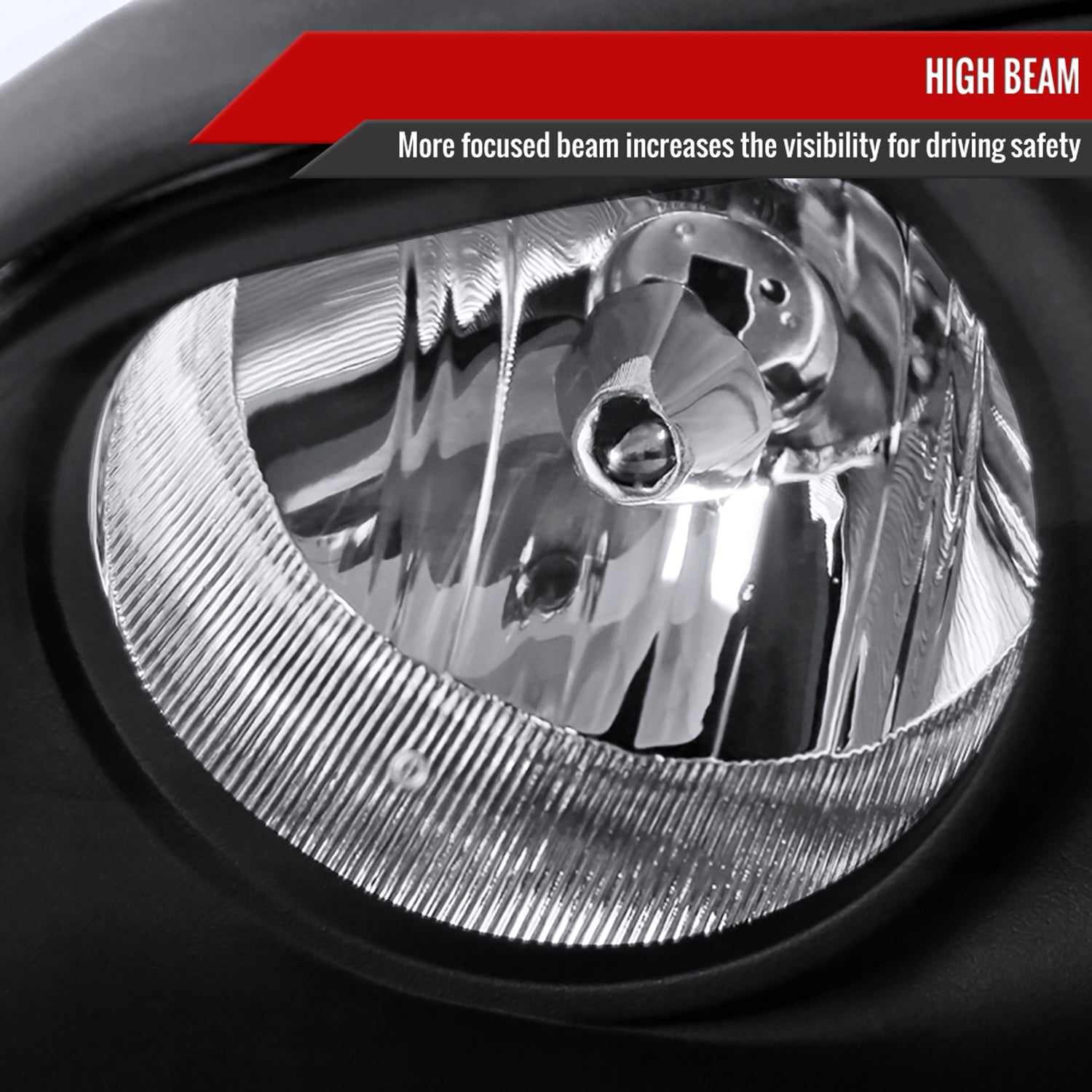 2004-2006 Hyundai Elantra Crystal Headlights w/ Amber Reflectors Black/Clear