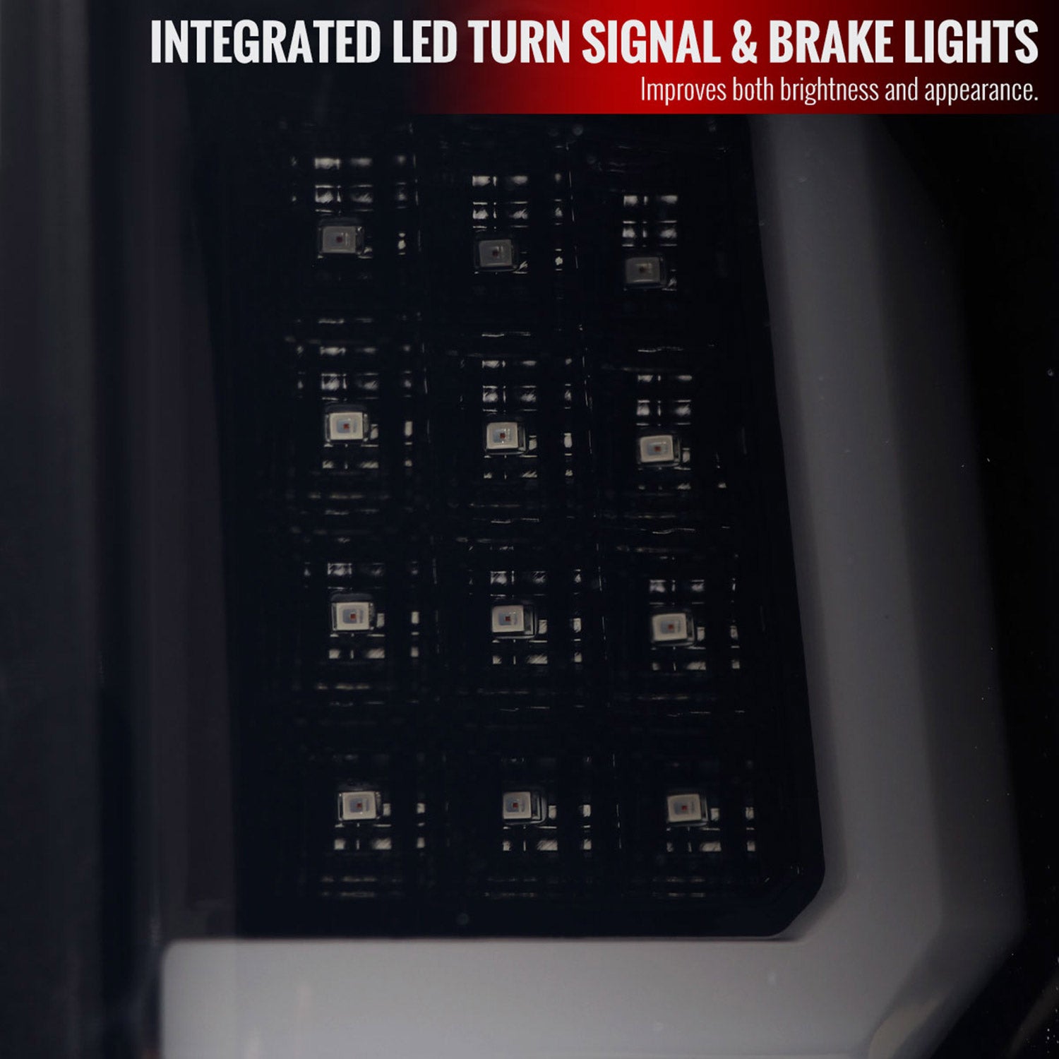 2007-2013 Chevy Silverado 1500 2500HD 3500HD LED Tail Lights White Bar Smoke