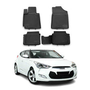 2012-2017 Hyundai Veloster Floor Mats Liners Full Set All Weather Black