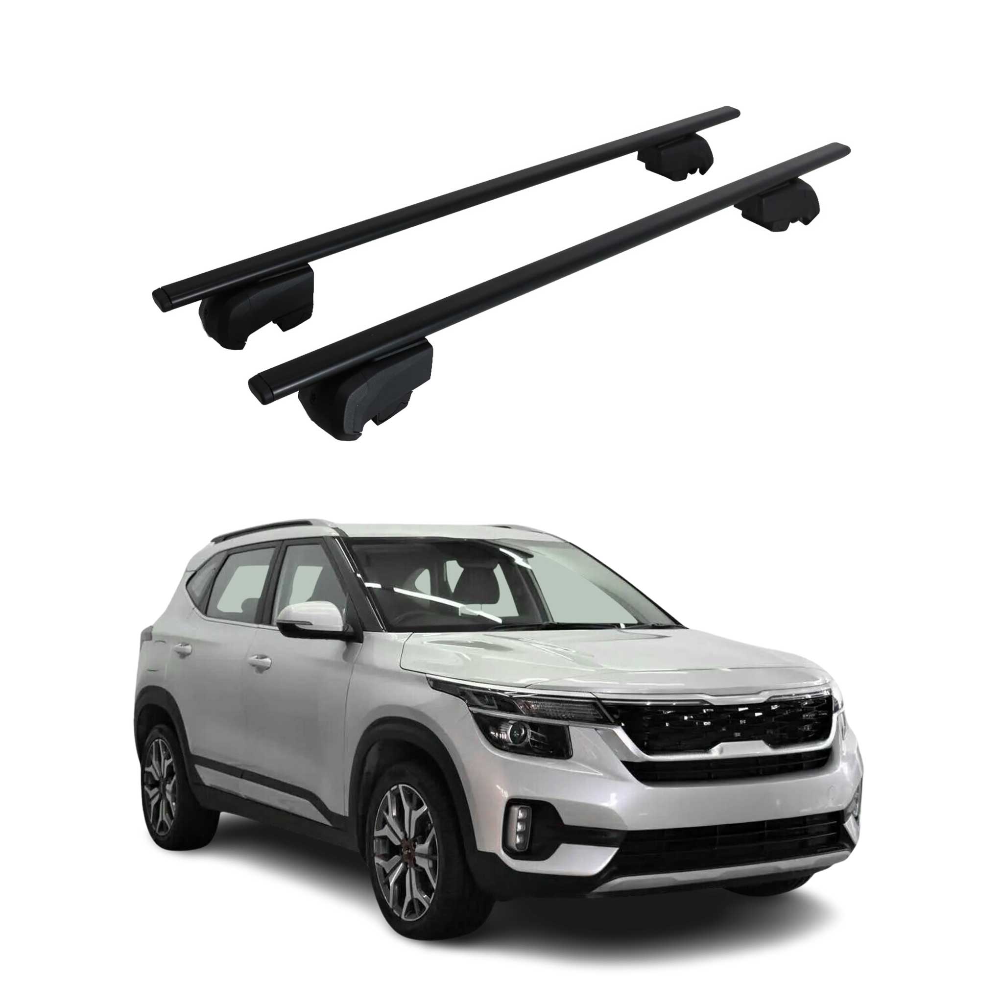 2021-2026 Kia Seltos Roof Rack Cross Bars Black