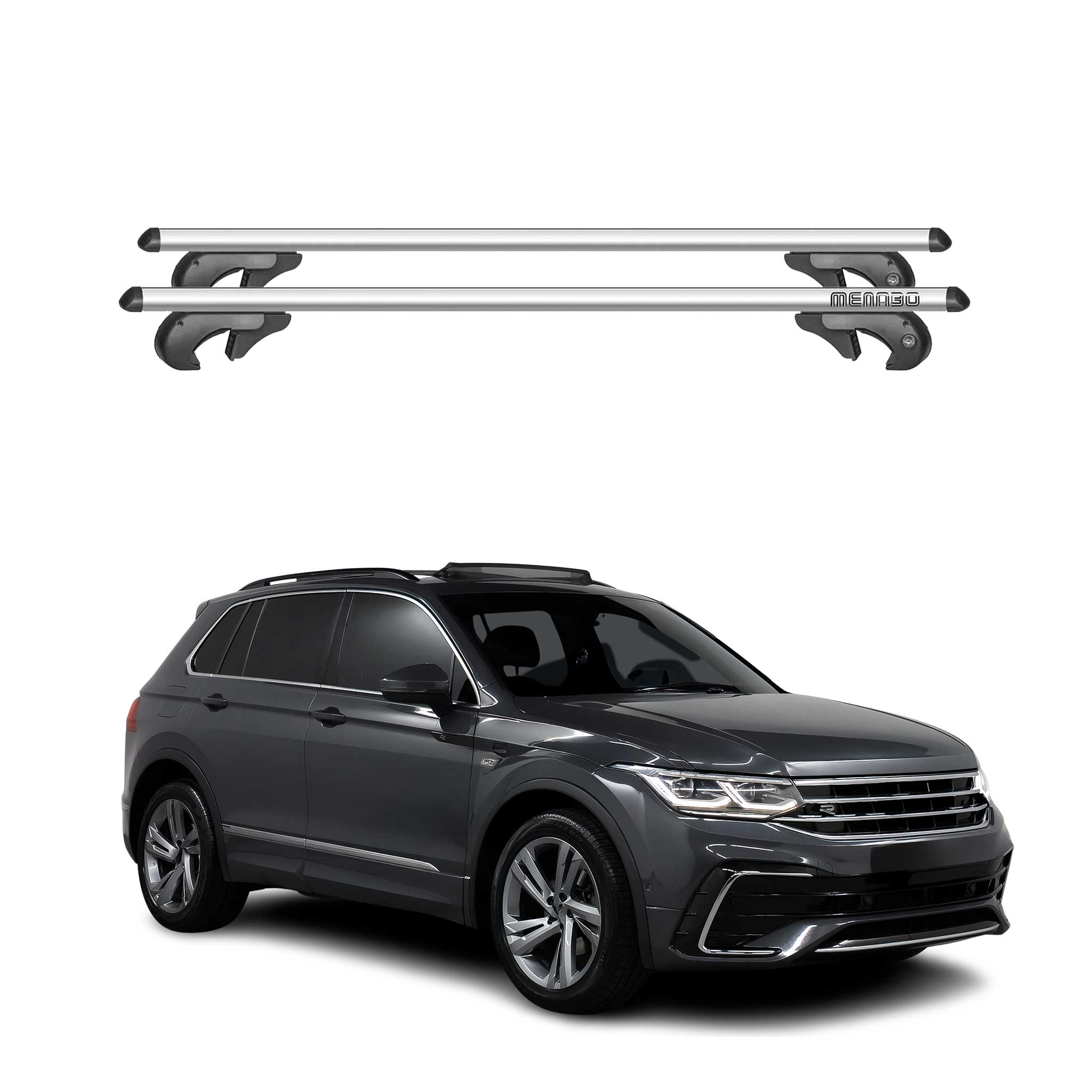 2018-2024 VW Tiguan Roof Rack Cross Bars Silver