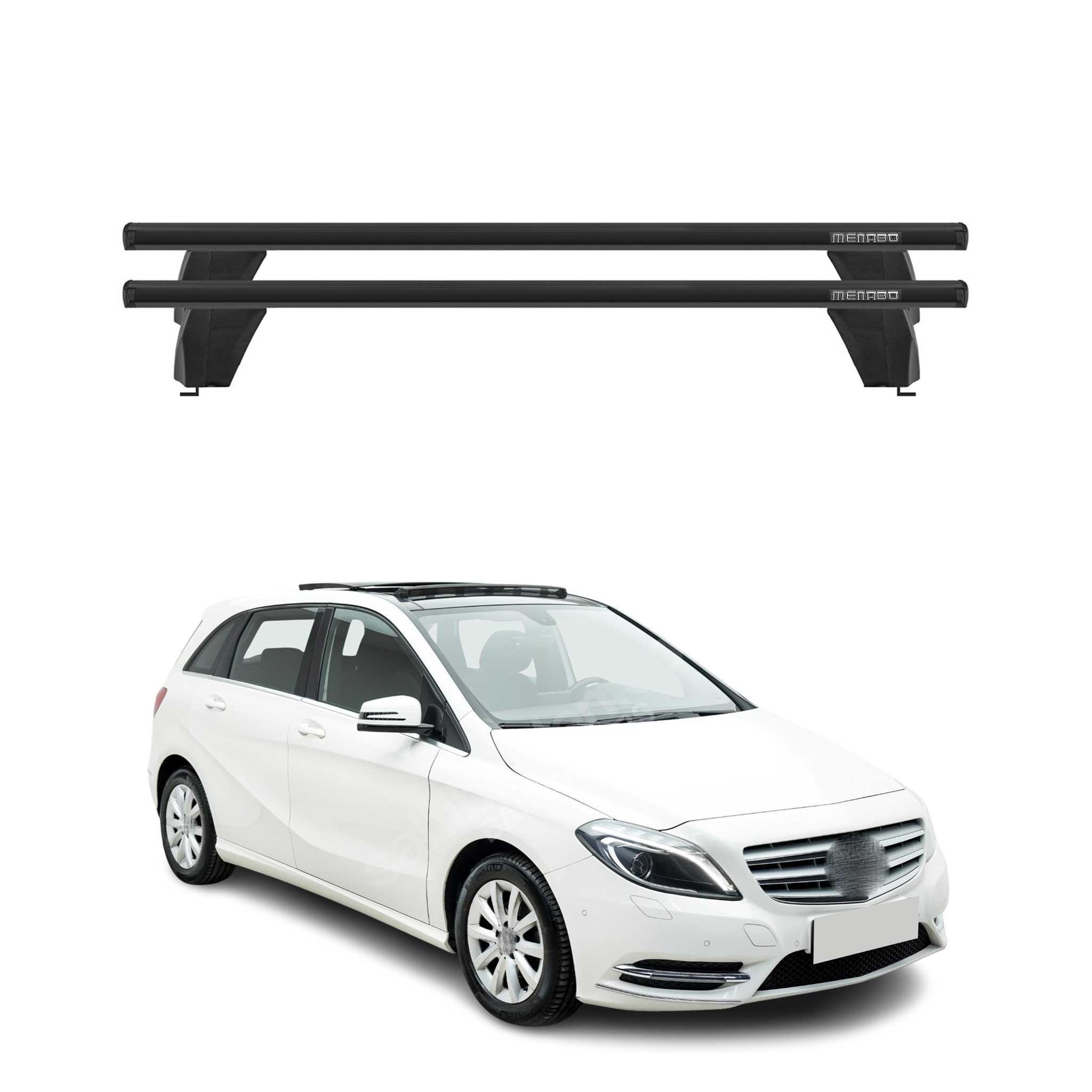 2012-2019 Mercedes B Class W246 Roof Rack Cross Bars Black