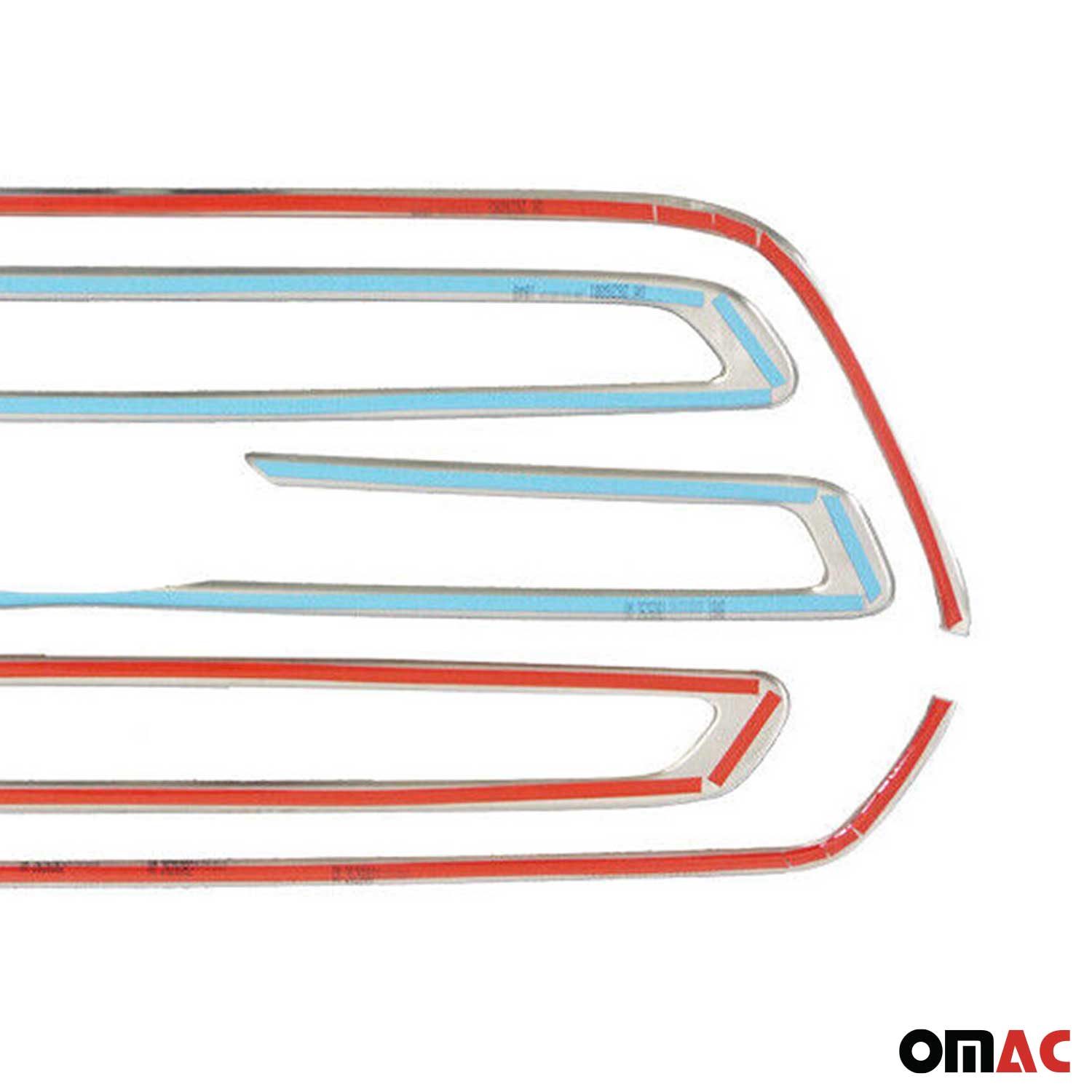 Ford Transit 150 250 350 2015-2019 Pre Facelift Front Bumper Grill Trim Molding Stainless Steel Silver 5Pcs