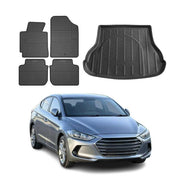 2011-2016 Hyundai Elantra 5.gen Floor Mats & Cargo Liner Full Set All Weather Black