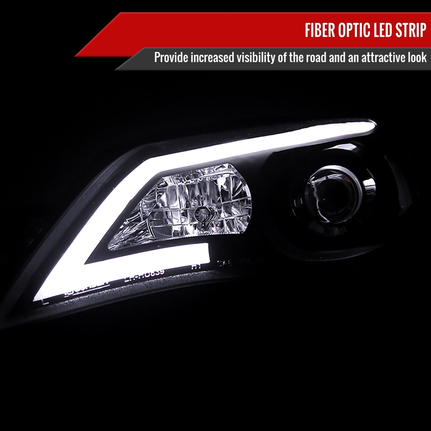 2008-2014 Subaru Impreza WRX / 08-2011 Outback Sport LED Bar Headlights Black