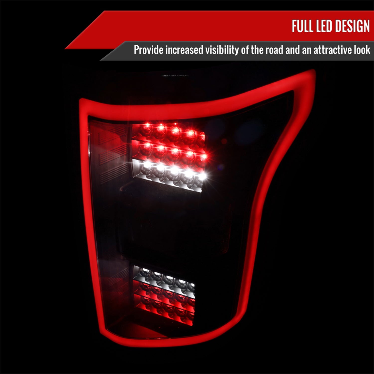 2018-2020 Ford F-150 LED Tail Lights Matte Black Housing/Clear Lens