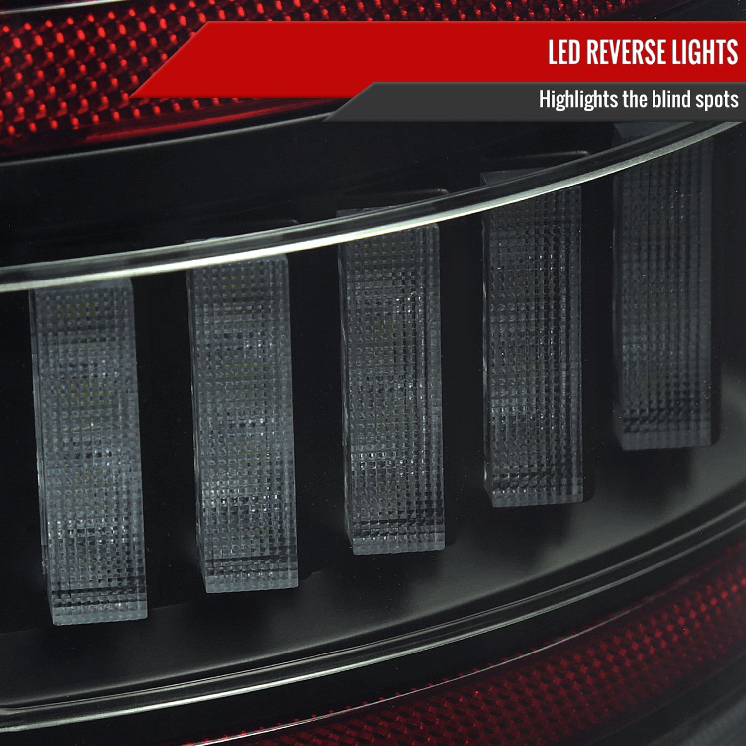 2002-2006 Dodge RAM 1500/2500/3500 White LED Bar Tail Lights Matte Black/Smoke