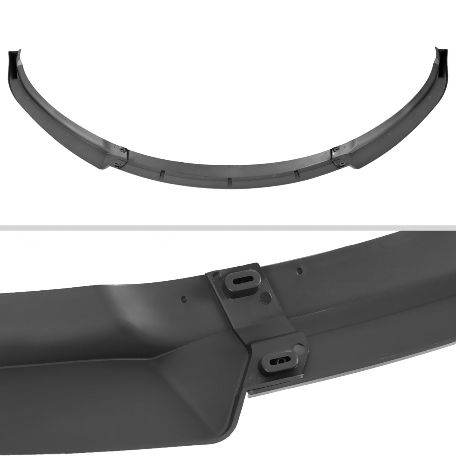 2012-2016 Tesla Model S Glossy Black 3Pcs Front Bumper Lip Splitter Kit