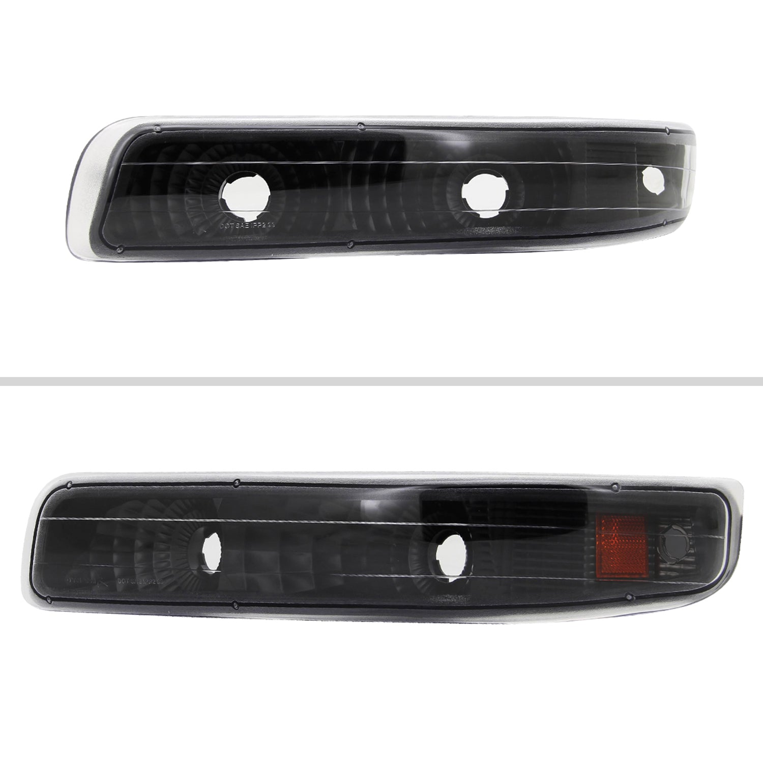 1999-2002 Chevy Silverado/ 00-2006 Tahoe Suburban Bumper Lights Matt Black
