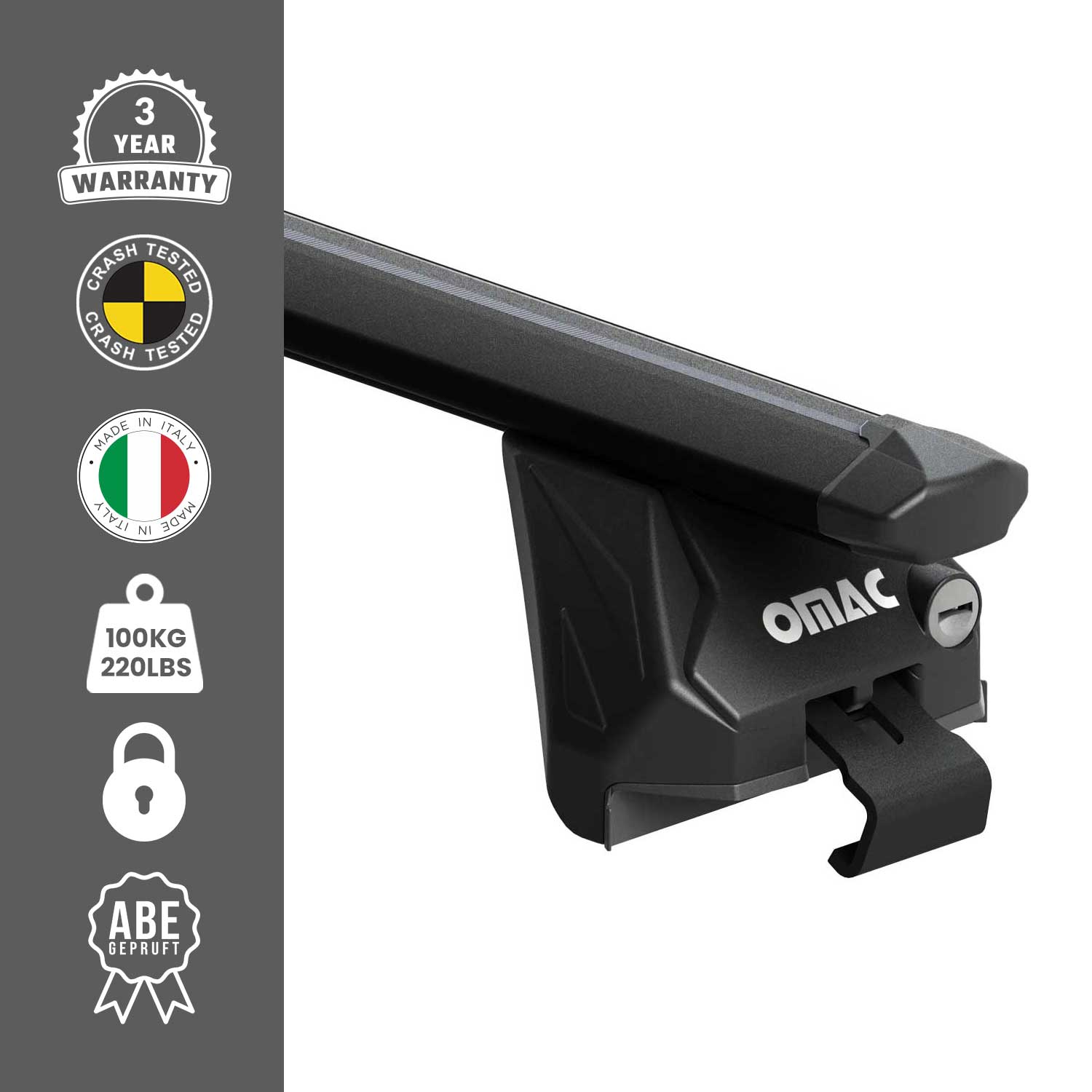 Roof Rack Cross Bars for BMW 2 Series F45 Active Tourer 2014-2021 Alu Black 2x