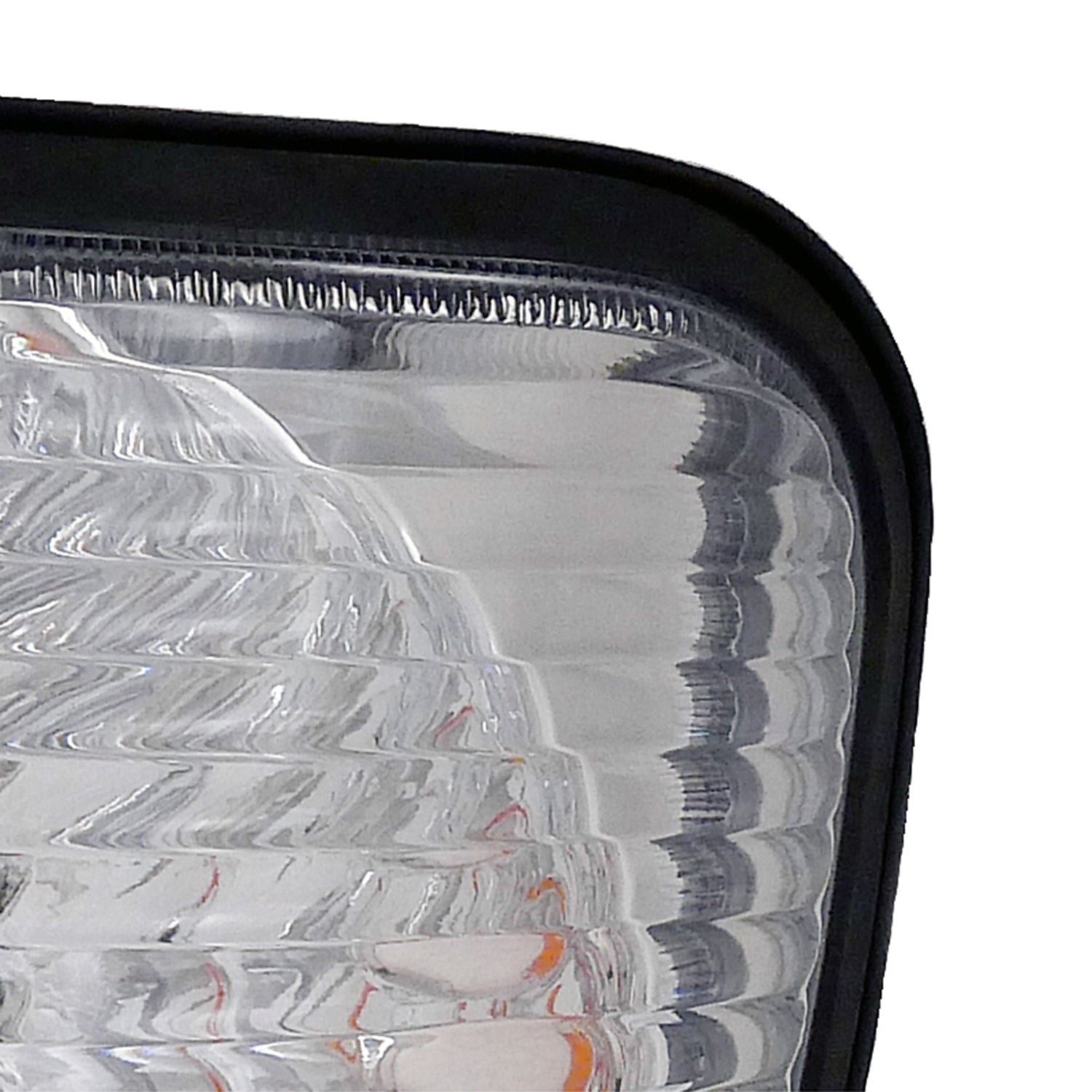 1992-2007 Ford E-Series Econoline Corner Lights Amber Reflectors Chrome/Clear