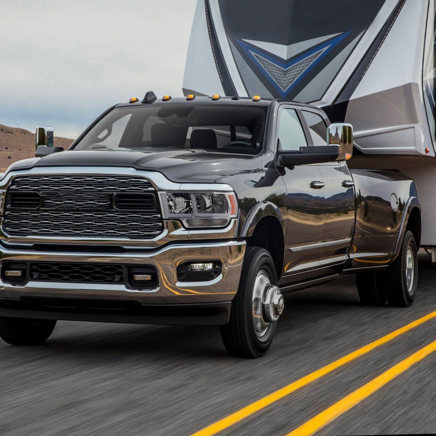 2019-2024 Dodge RAM 2500/3500/4500/5500 LED Bar Factory Headlights Chrome