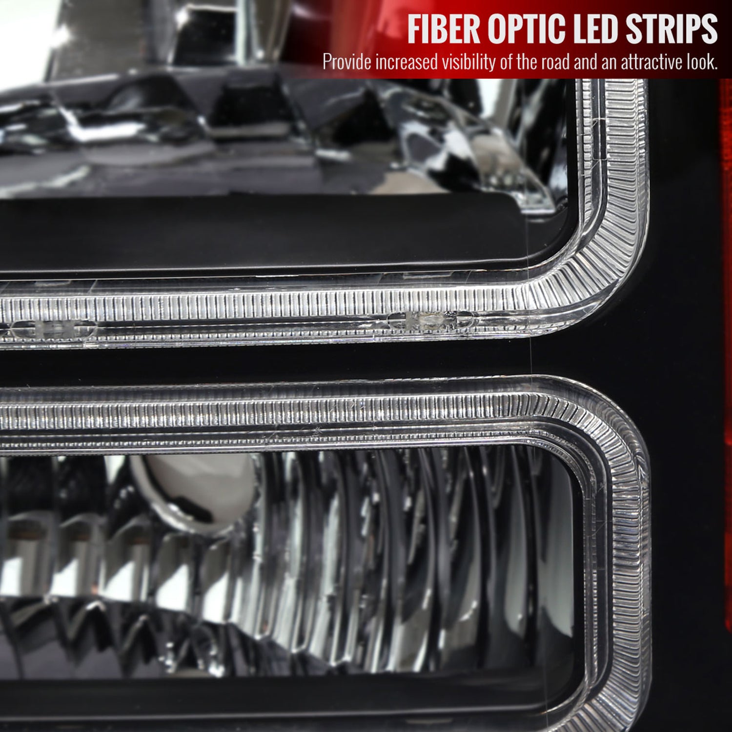 2005-2007 Ford F-250/350/450/550 Super Duty Dual LED Factory Headlights Black