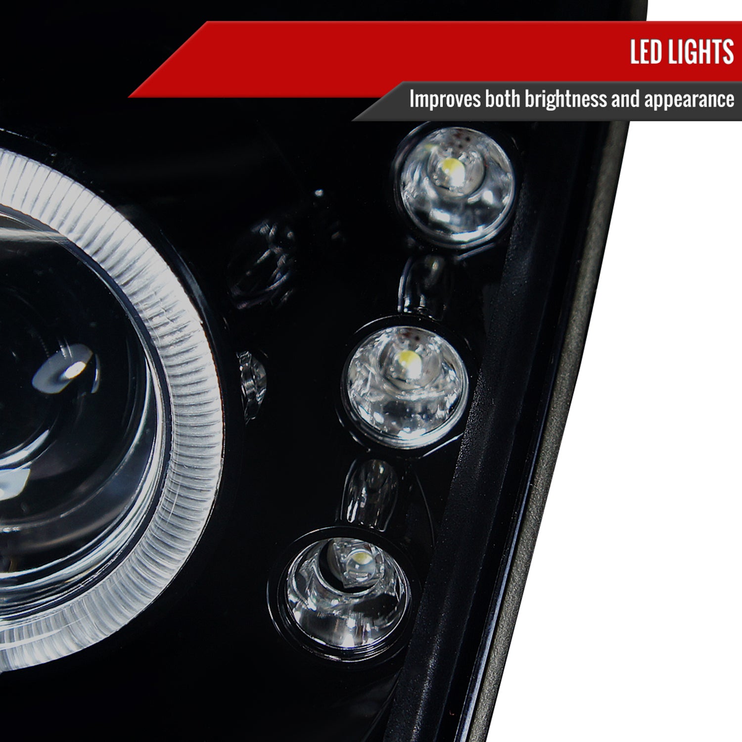 2006-2009 Ford Fusion Dual Halo Projector Headlights Glossy Black/Smoke Lens