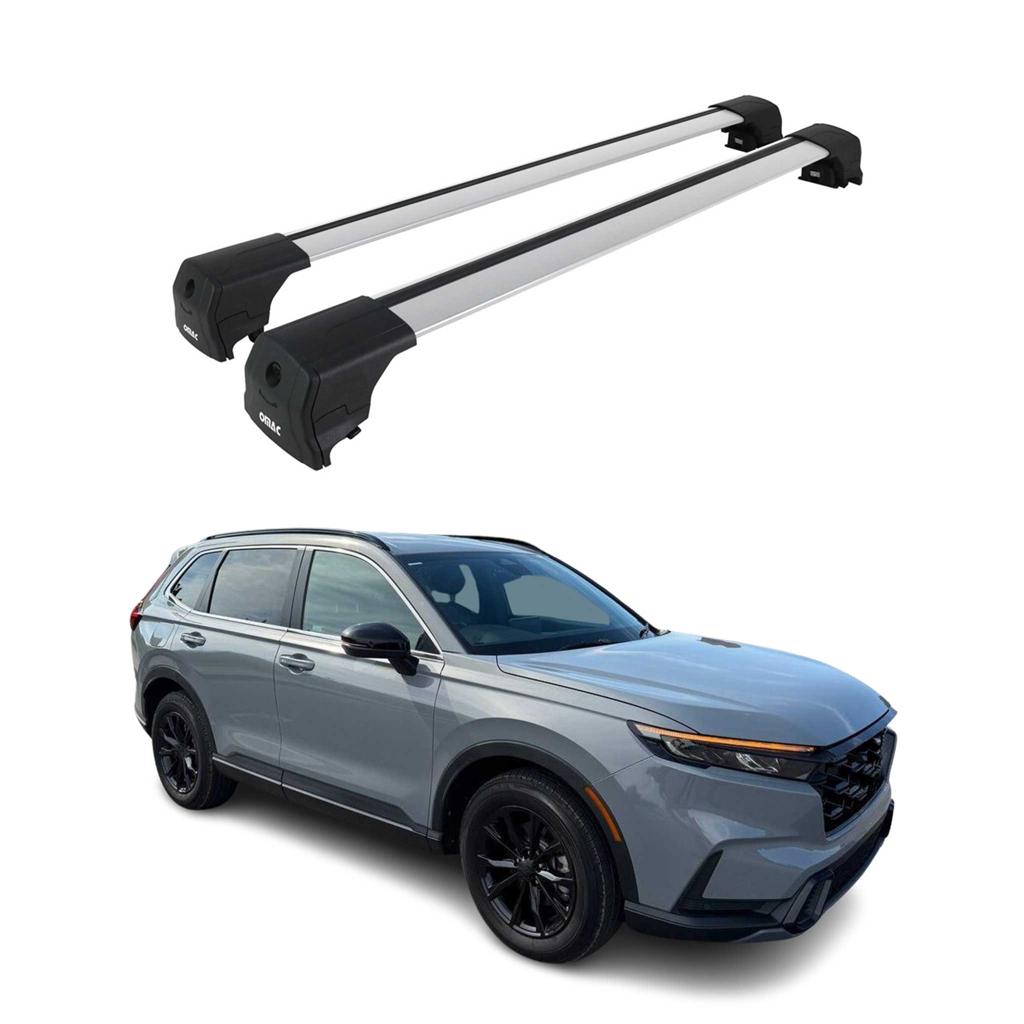2023-2026 Honda CR-V Roof Rack Cross Bars Luggage Carrier Alu Gray 2x