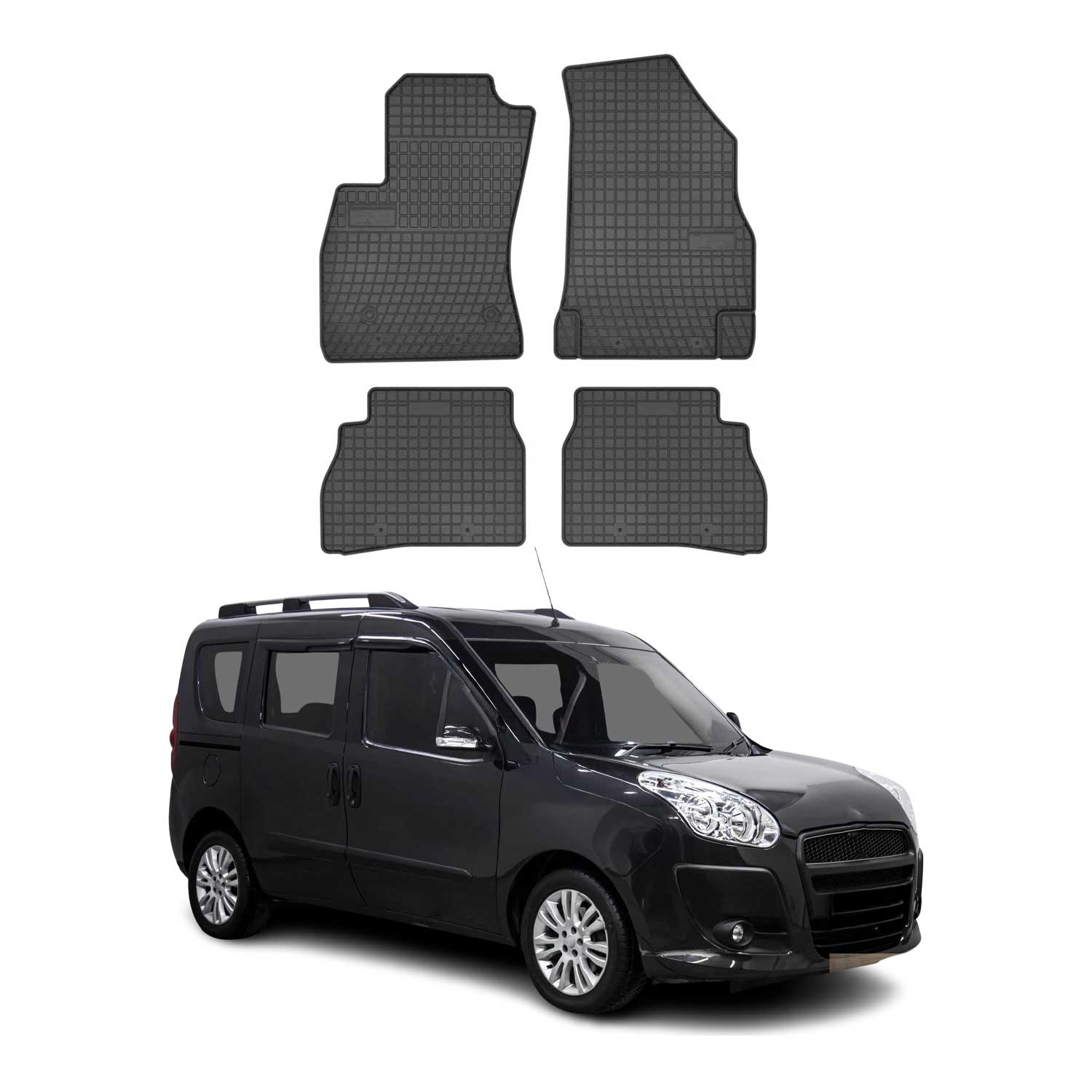 2015-2022 RAM ProMaster City Floor Mats Liners Full Set All Weather Rubber 5 Persons