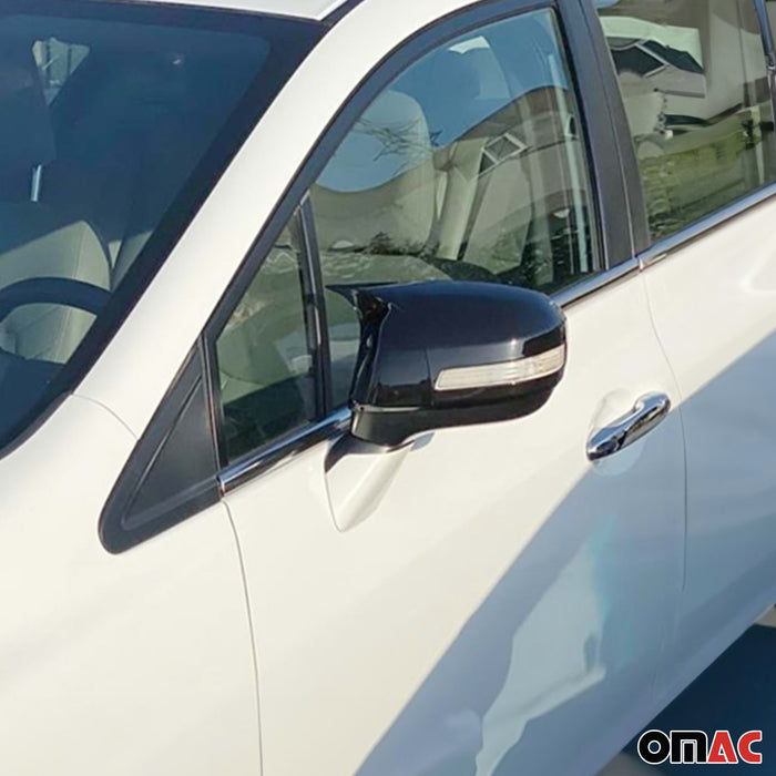 Side Mirror Cover Caps Fits Honda Civic 2012-2015 Hatchback Piano Black 2 Pcs