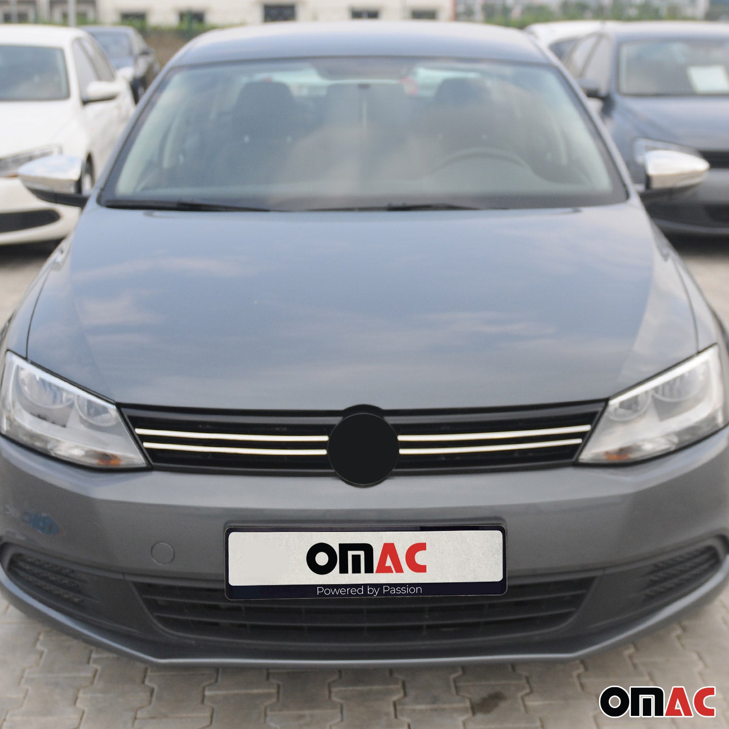 2011-2014 VW Jetta A6 Front Bumper Grill Trim Molding Stainless Steel Silver 4 Pcs