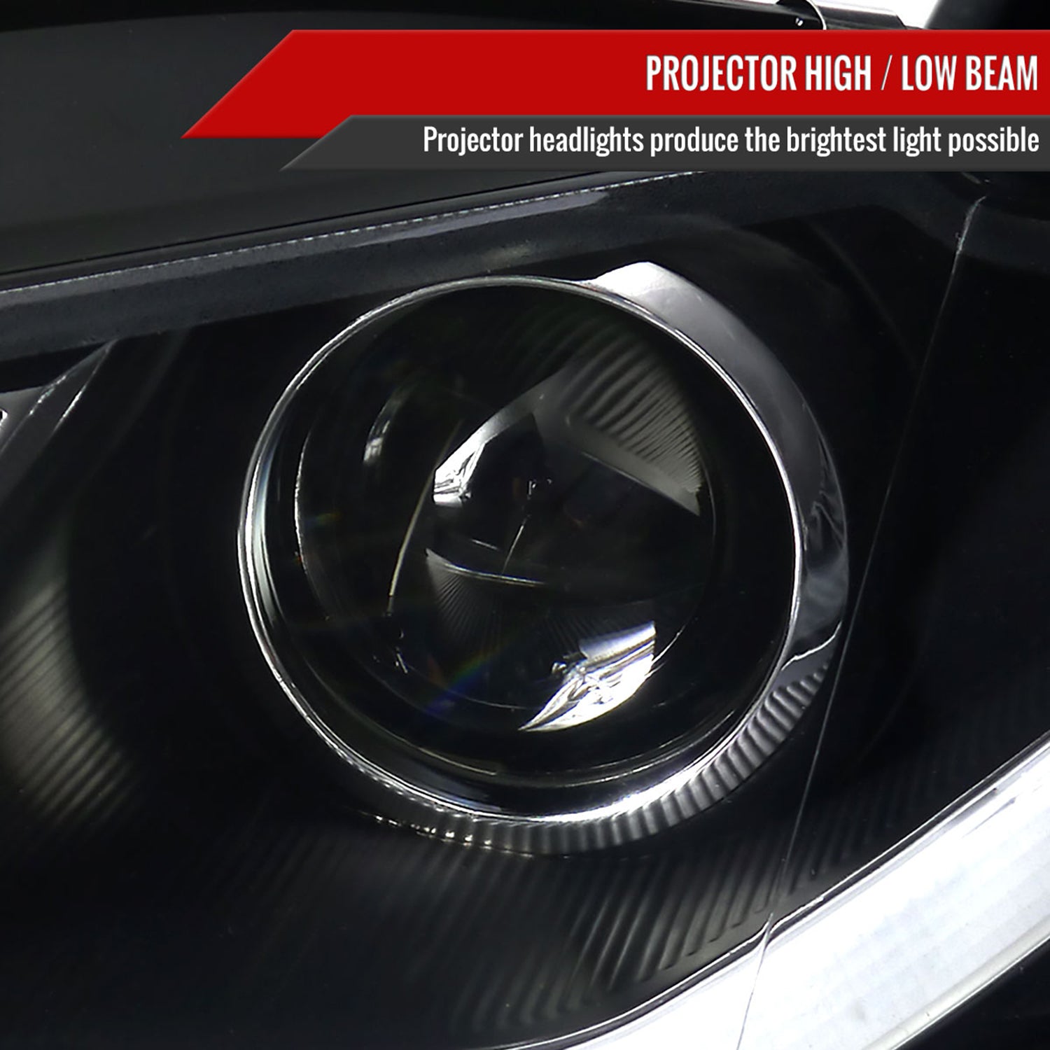 2006-2008 Audi A4 R8 Style LED Light Bar Projector Headlights Matt Black/Clear