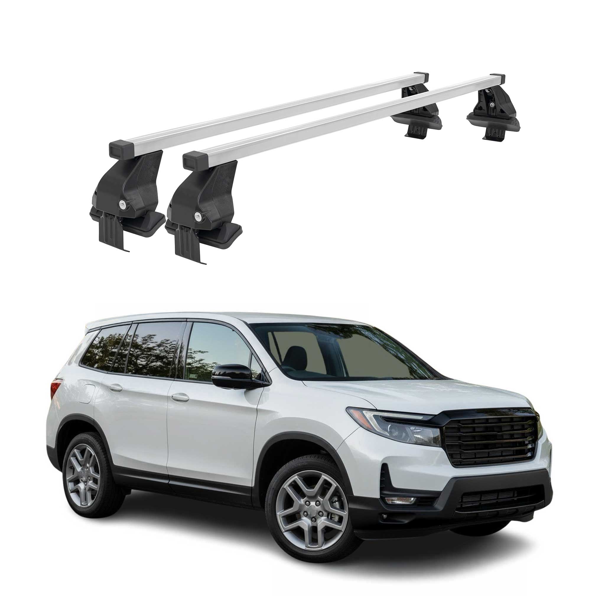 2019-2026 Honda Passport Roof Rack Cross Bars Silver