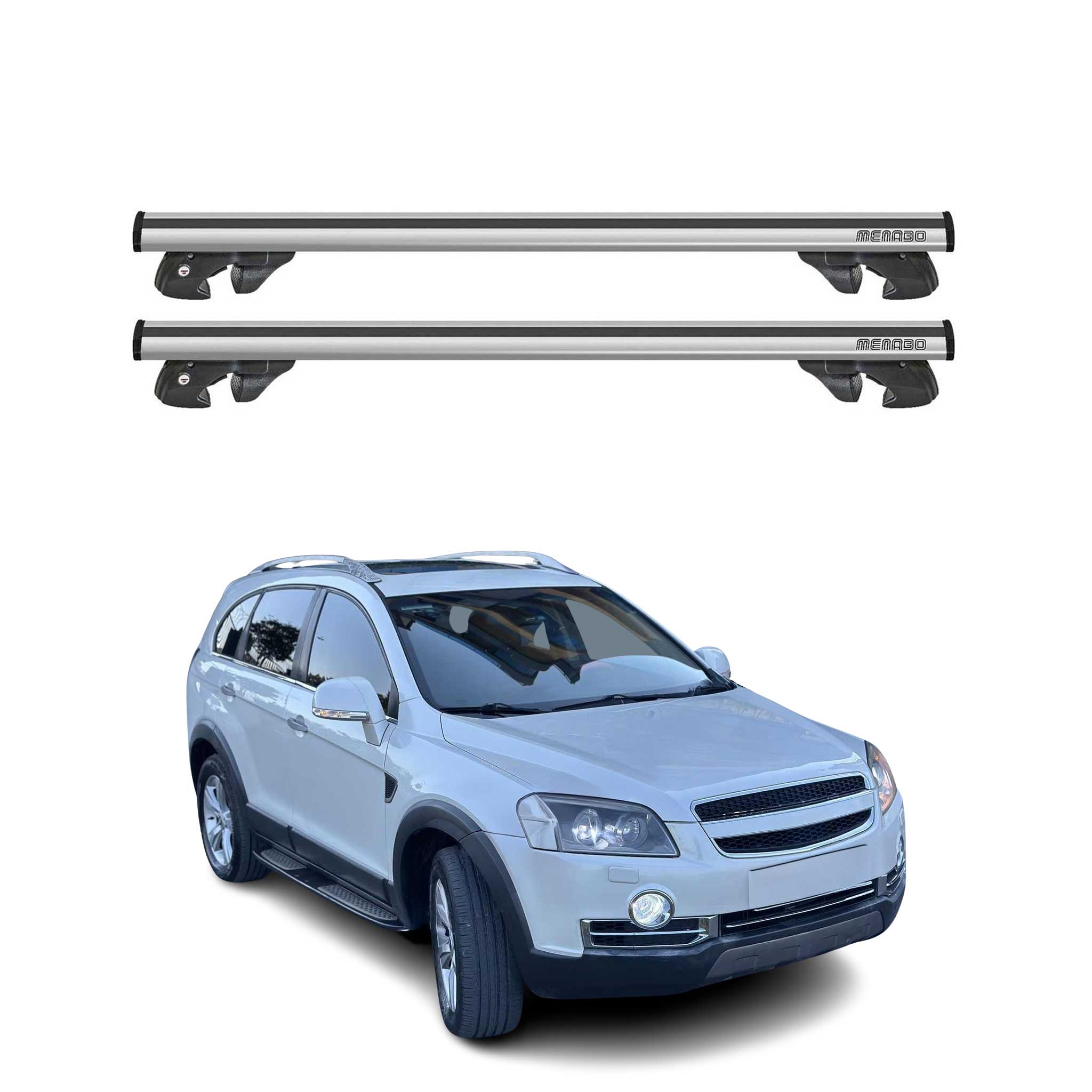 2012-2015 Chevrolet Captiva Sport Roof Rack Cross Bars Silver