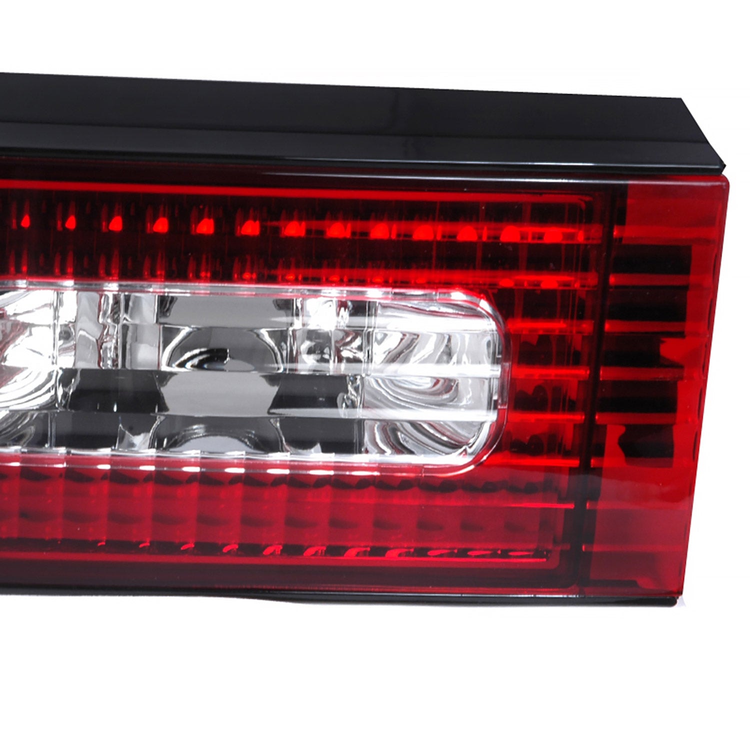 1989-1994 Nissan 240SX S13 HB Tail Lights & Trunk Light Chrome/Red Clear