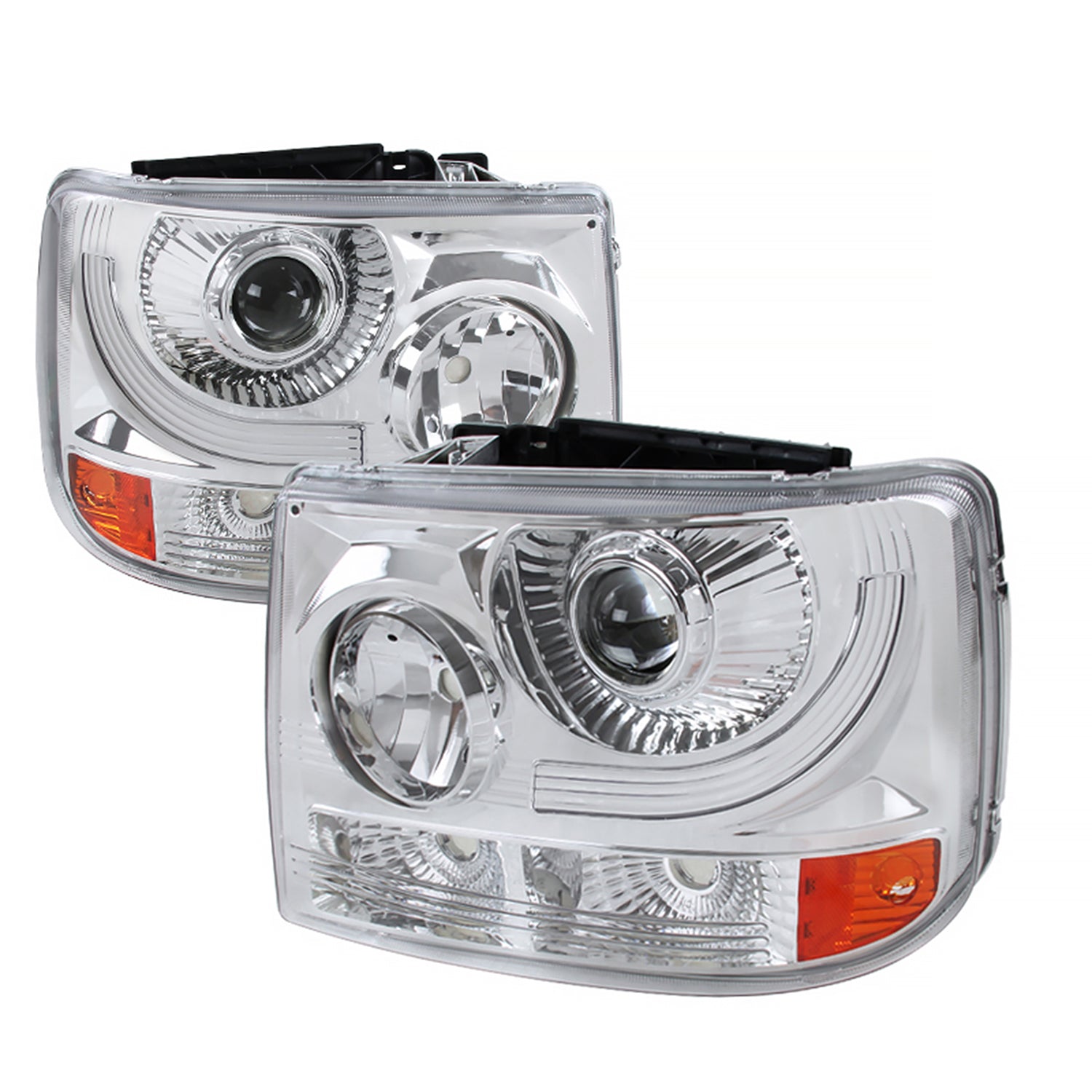 1999-2002 Chevy Silverado 1500 2500/Tahoe Suburban Projector Headlights Chrome