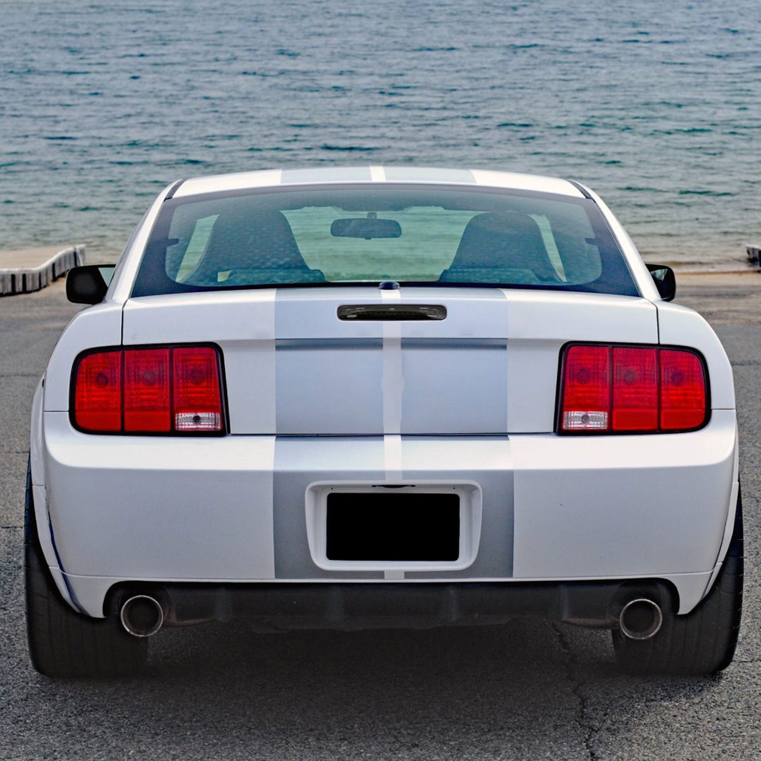 2005-2009 Ford Mustang LED 3rd Brake Tail Light Chrome Housing/Smoke Lens