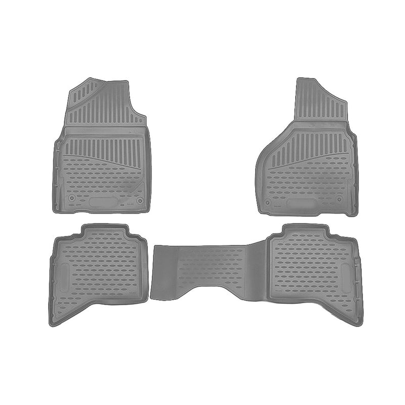 2012-2018 Dodge Ram Quad Cab Floor Mats Liners Full Set All Weather Gray