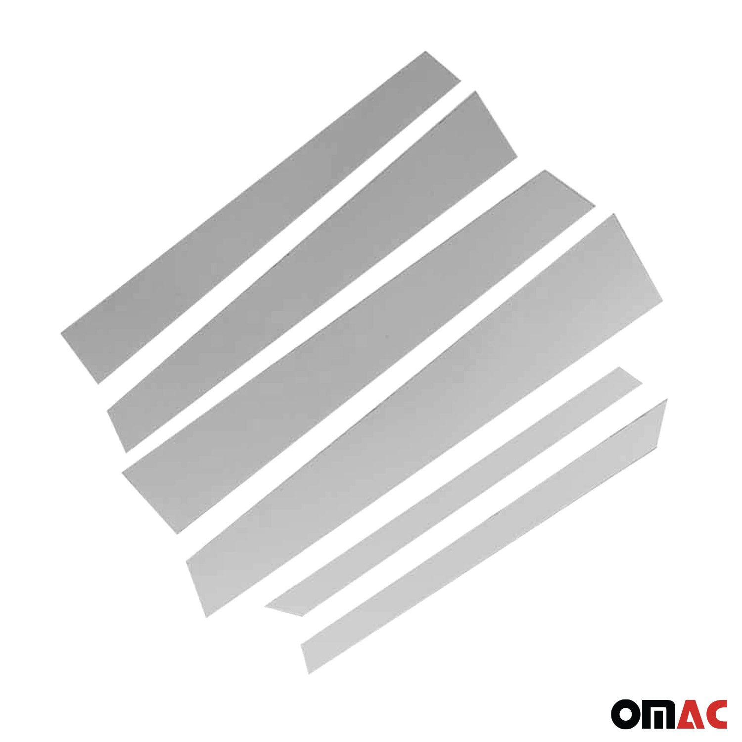 2010-2015 Hyundai Tucson Window B Pillar Posts Door Trim Stainless Steel Silver 6x