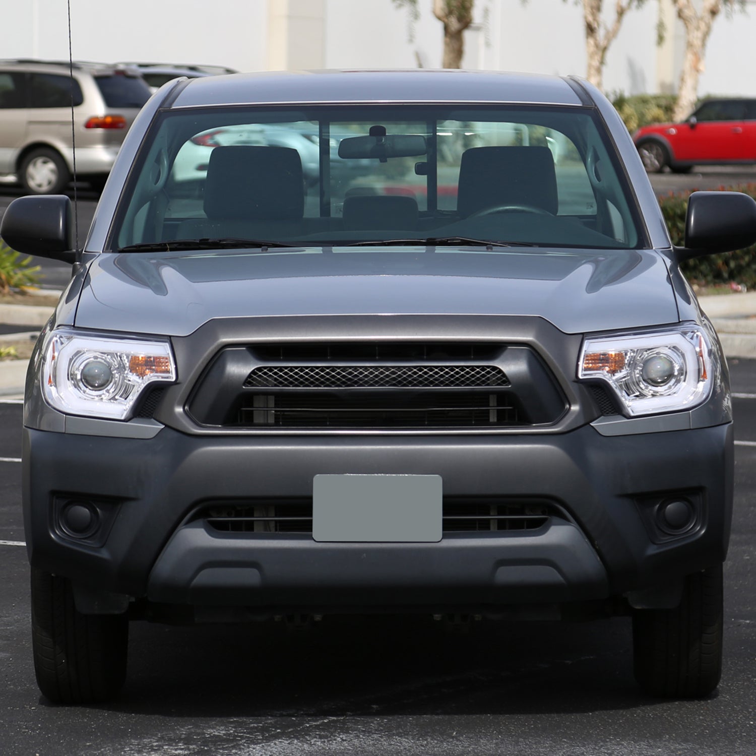 2012-2015 Toyota Tacoma LED C-Bar Projector Headlights Chrome/Clear Lens